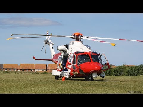 HMCG Aw189 G-MCGR familiarisation training with Seahouses RNLI