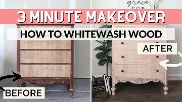 How to Whitewash Wood | 3 Minute Makeover