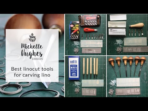 Trying new linocut tools, Speedball review