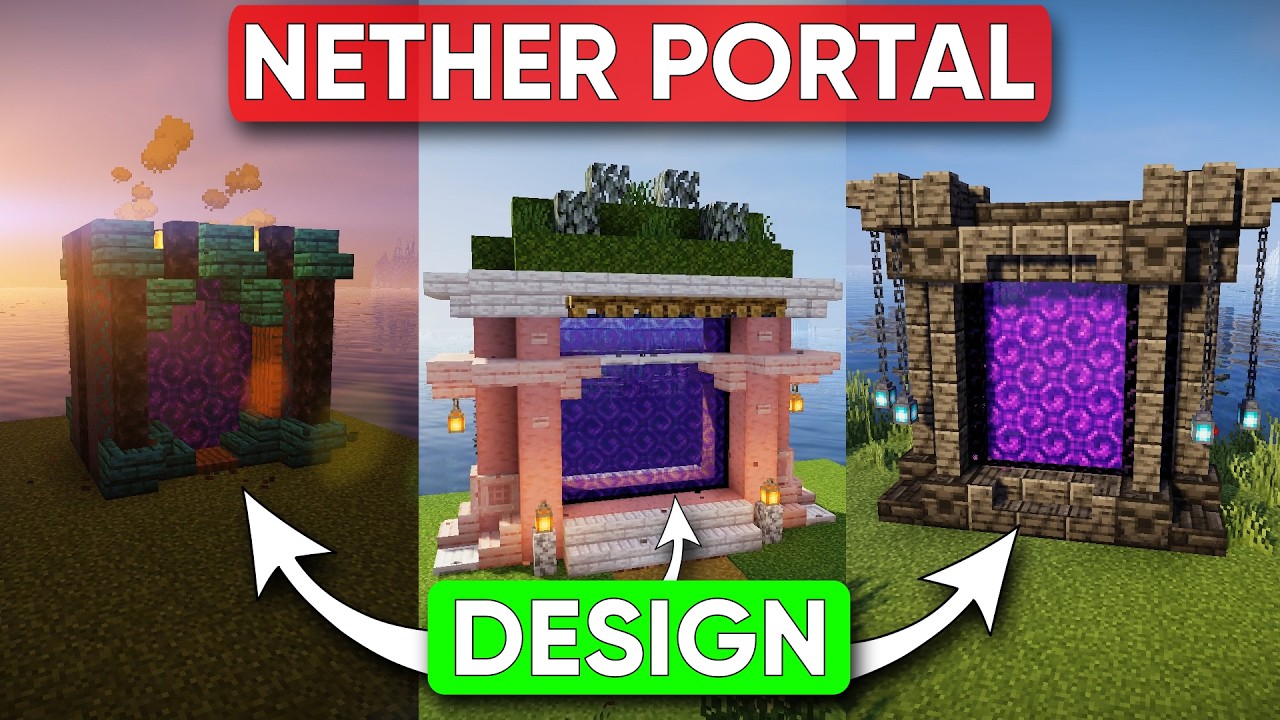 Upgrade Your World with These 3 Nether Portal Designs!