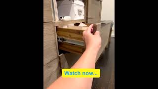 Simple HACK to fix a sliding drawer that just won't close by itself #shorts