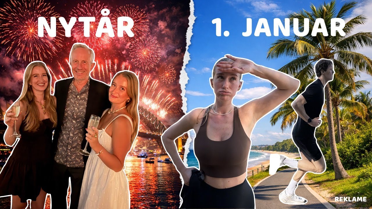 NYTÅR OG 1. JANUAR I SYDNEY!!! Ser det berømte fyrværkeri, løb på stranden...