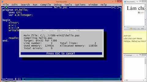 HỌC LẬP TRÌNH PASCAL SIÊU TỐC TRONG 30 Phút với Thầy Duy