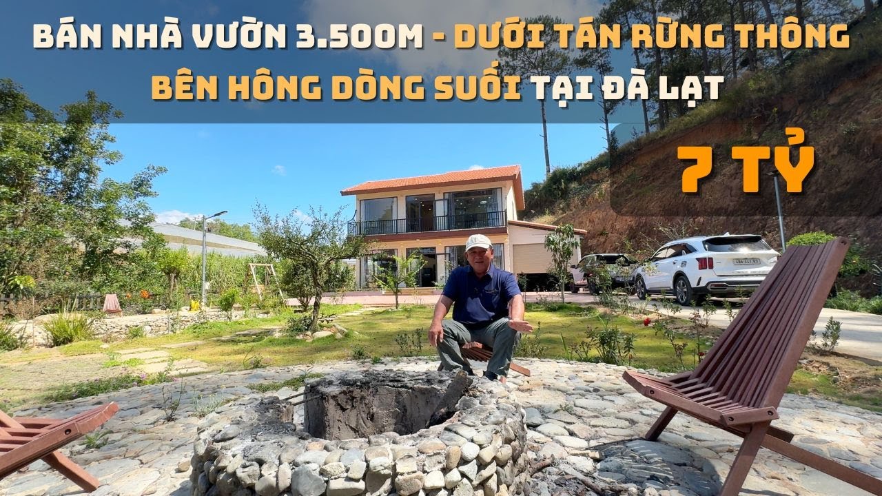 Bán nhà vườn 3.500m - Dưới tán rừng thông bên hông dòng Suối tại Đà Lạt [ 7 Tỷ ]