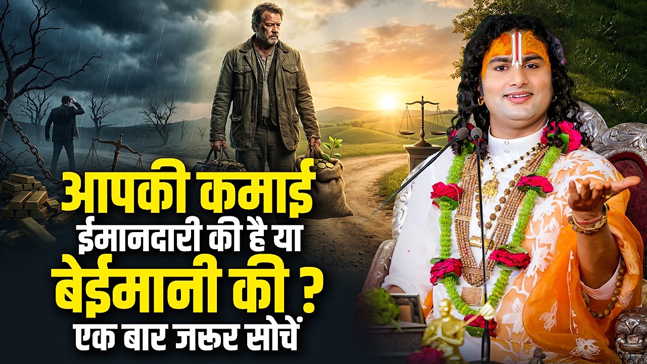 आपकी कमाई ईमानदारी की है या बेईमानी की ? एक बार जरूर सोचें | Aniruddhacharya Ji