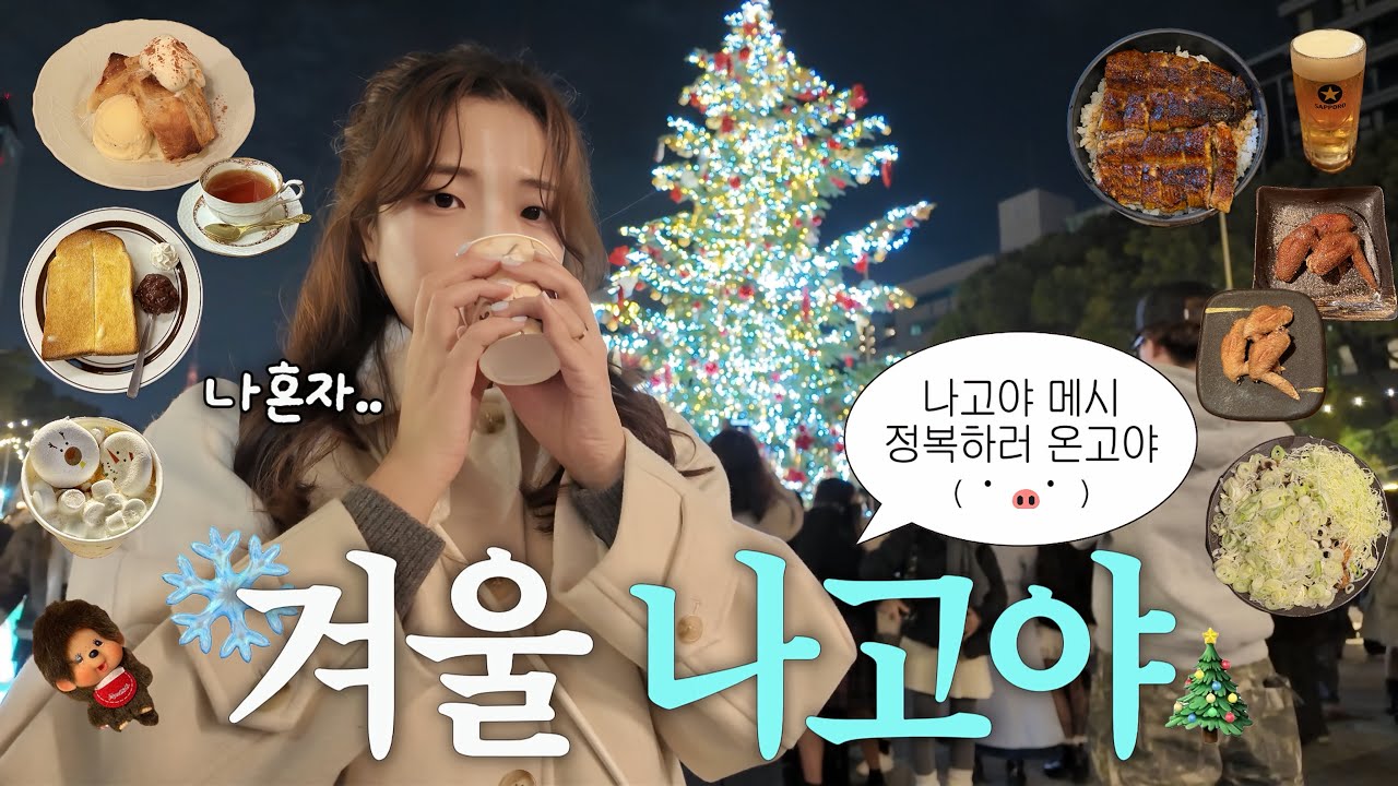 나혼자 나고야 여행 🇯🇵 24시간 먹다가 왔다네요🐷 나고야 3대 메시•갓성비 히츠마부시•죤맛 애플파이•크리스마스마켓🎄•현지인 모닝구 킷사텐☕️