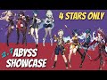 4 stars characters only spiral abyss floor 12 version 27  genshin impact  mobile version