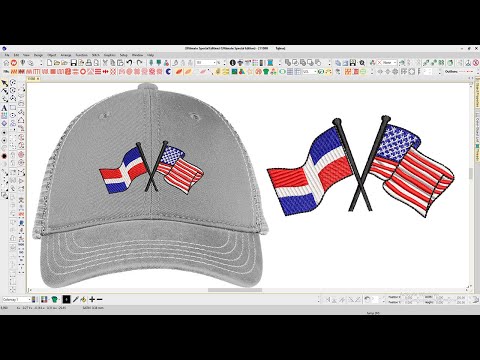 Best Flag Embroidery logo for Cap  .