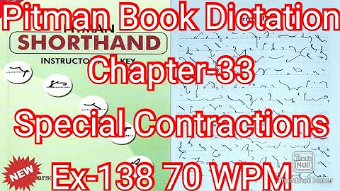 Pitman Shorthand Exercise 138 | 70 wpm | Special Contractions #English_Shorthand