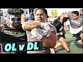 OL vs DL 1-on-1s went CRAZY in Cali ! Giant Skills National Showcase | 5v5 Tournament