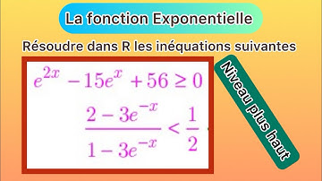 Résoudre une inéquation contenant des Exponentielles: niveau plus haut #bac2025