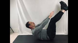  Assisted toe touch 