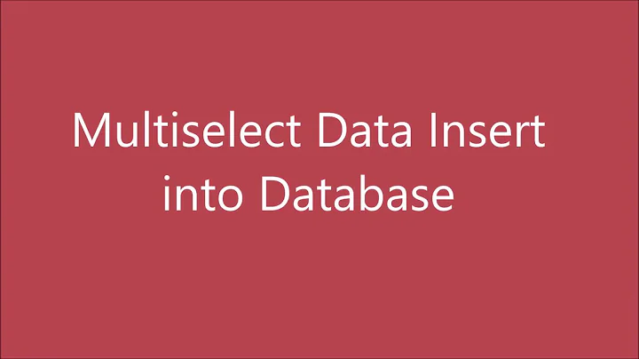 Insert Multiselect Data Into Mysql Database | Multiselect Tutorial