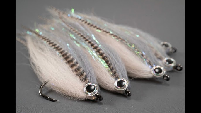 Glass Minnow Streamer Fly Tying for Saltwater Fishing on Sea Trout