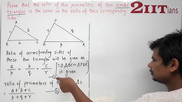 SIMILARITY Exercise 13.1 Q12 Class X ICSE |  the ratio of the perimeters of two similar triangles