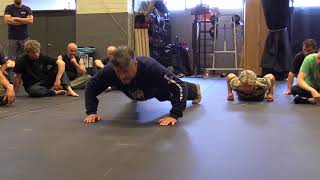 Relaxed push ups to tension-free strikes