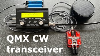 CW using QMX QRP transceiver - set up of portable station and antenna, activation on 40m