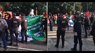 Defensores de Díaz-Canel agreden a cubanos en manifestación frente a la Embajada de Cuba en México