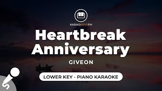 Heartbreak Anniversary - Giveon (Lower Key - Piano Karaoke)
