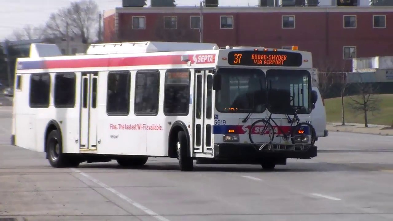 SEPTA BUS: NEW FLYER D40LF 5619 ON ROUTE: 37 - YouTube