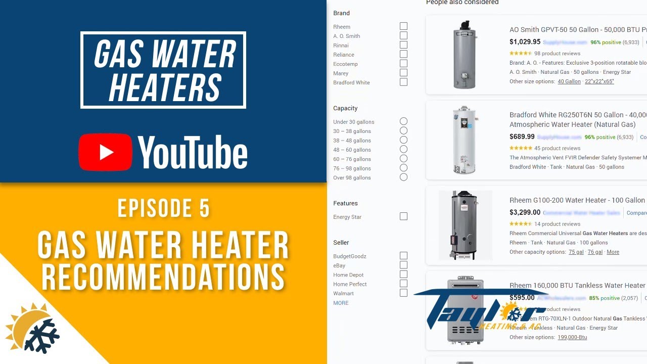 Gas Water Heaters YouTube