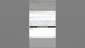 TRANSPOSE Function Explained in 30 Seconds! | Excel Tips for Beginners