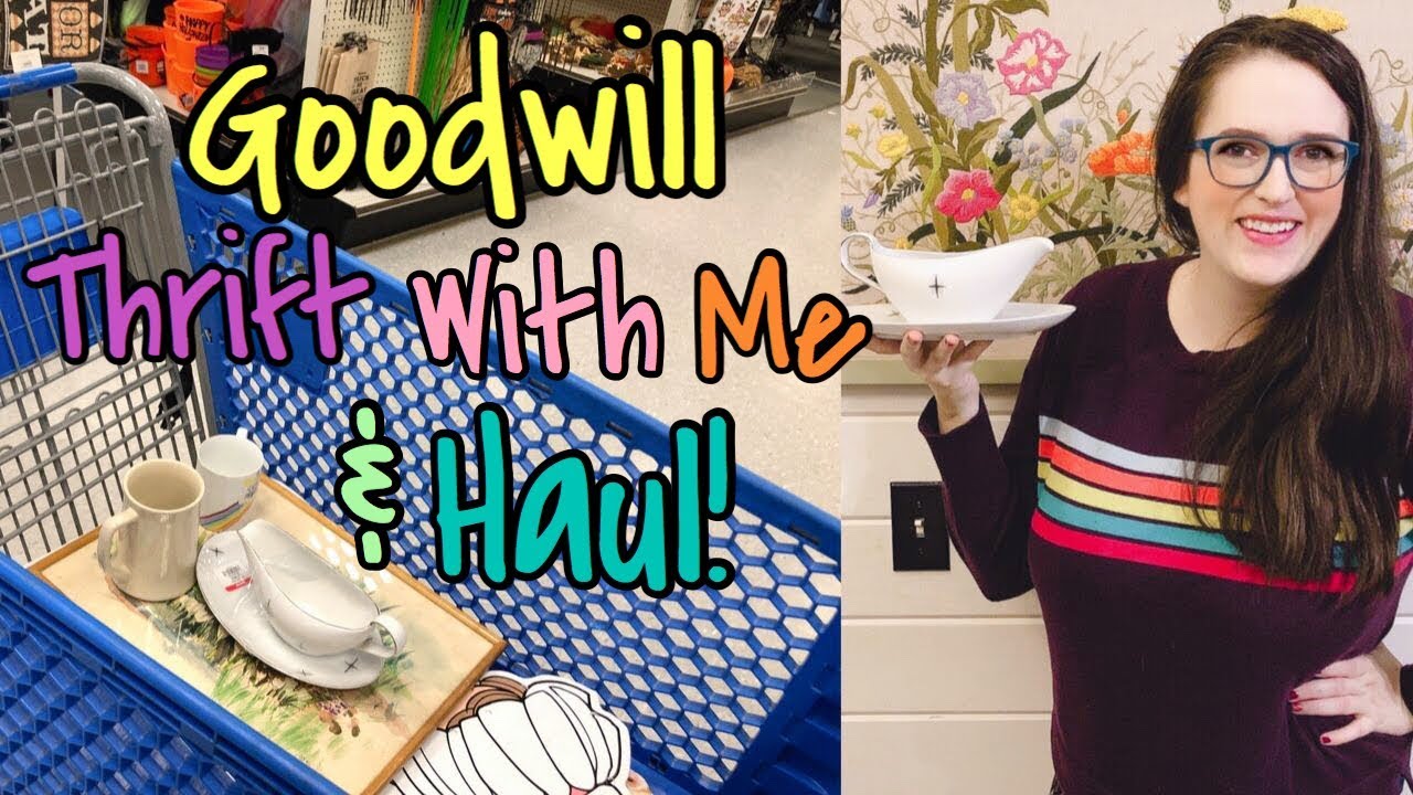 Goodwill THRIFT WITH ME + Thrift Haul | Thrifting For Vintage To Resell ...