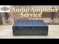 Dr 48  quality power amplifier service  nad 2200 recap  relay replacement  setup  testing