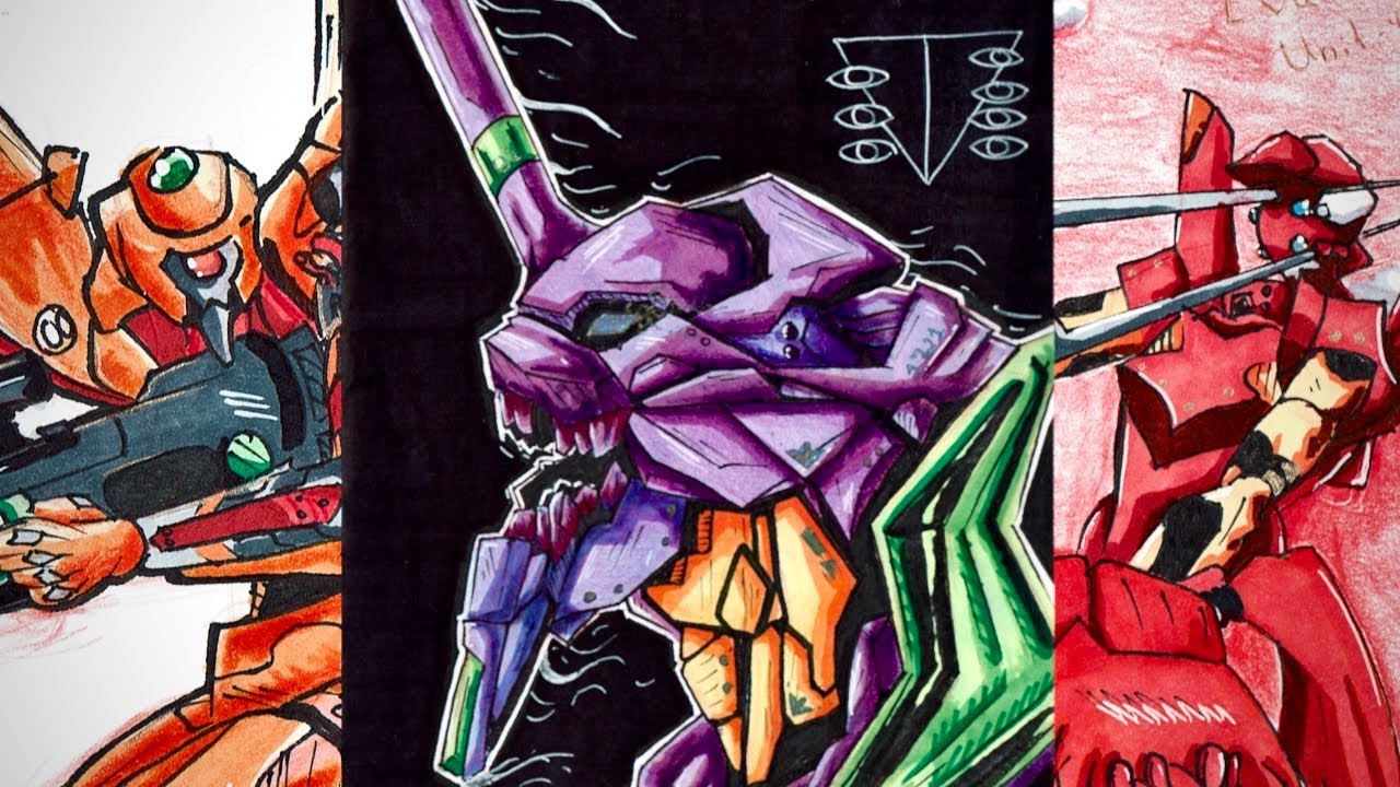 LET'S DRAW: All Eva Units Neon Genesis Evangelion - YouTube
