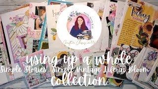 Using up a whole collection- Simple Stories Vintage Life in Bloom