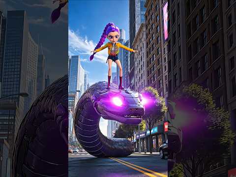 POV 😱🐍💜 Jinu Builds a Giant Anaconda Robot for Rumi! | KPop Demon Hunters #shorts