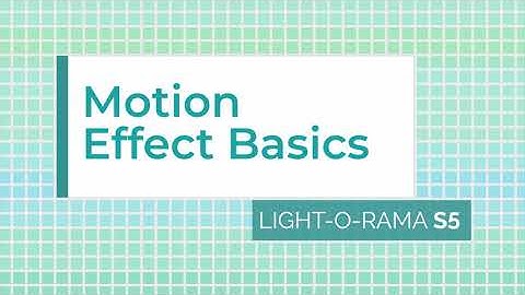 Light-O-Rama S5 Sequencer: Motion Effect Basics - Luminous Harmony "How To" (Sequencing)