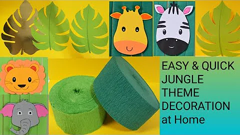 DIY 1st birthday decoration ideas |Simple Birthday decoration at Home | DIY jungle Theme Decoration