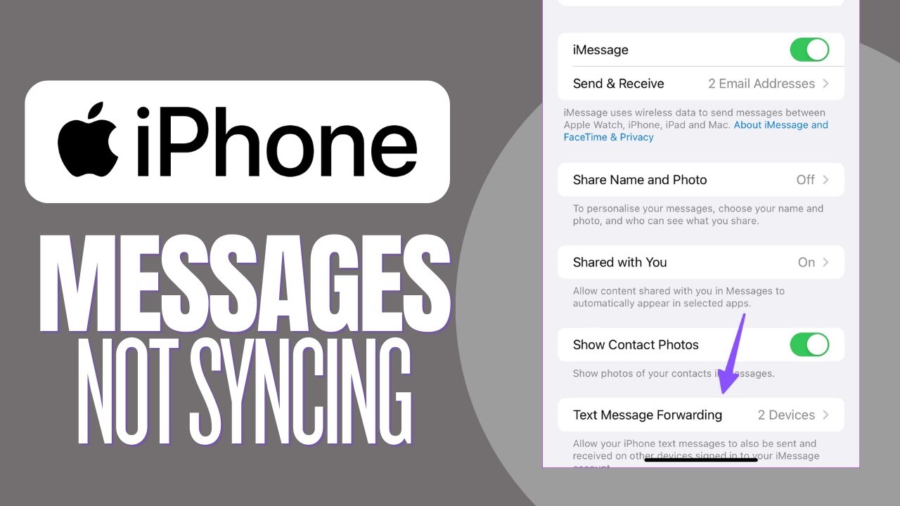How to Fix Messages Not Syncing Between iPhone and iPad 2024 - YouTube