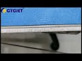 How to Print on Plastic Floor Tiles by CYCJET Fly Laser Printer High speed Fly Laser Marking Machine
