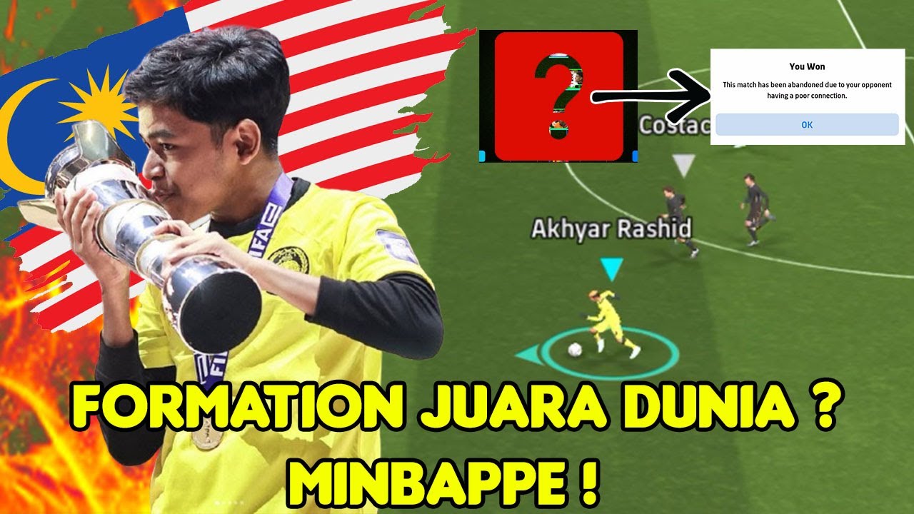 WAJIB TRY FORMATION JUARA DUNIA ! LONG BALL COUNTER PLAYSTYLE DARIPADA MINBAPPE ! AUTO MEMBANTAI !