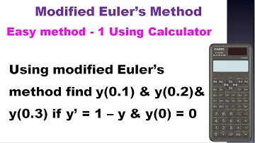 SNM | MA3251 | Unit 5 | Numerical Solution of ODE | Modified Euler