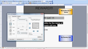 Microsoft Word 13 Borders and Shading Part 1