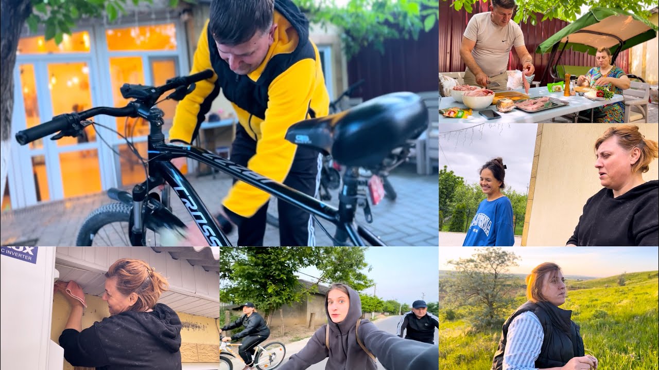 TATA gătește O NOUĂ REȚETĂ de FRIGĂRUI NAPOLEON😍/ Plimbare cu BICICLETA și curățenie în curte