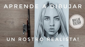 Aprende a DIBUJAR un ROSTRO que se vea REALISTA (Billie Eilish) [NARRADO]