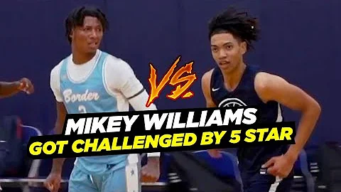 Mikey Williams Gets Challenged By 5 Star Elzie Har...