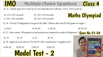 Olympiad Exam for Class 4 Maths 2023 | Maths Olympiad Mock Test for Class 4 | IMO Class 4