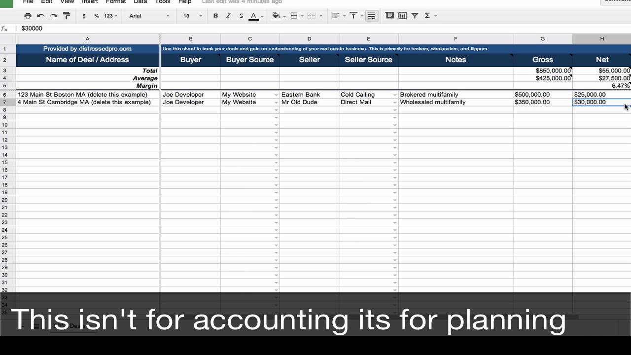 real-estate-transaction-tracker-spreadsheet-template-youtube