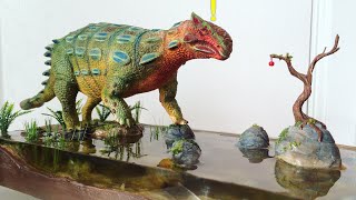 Ankylosaurus Diorama with Resin Water effect!