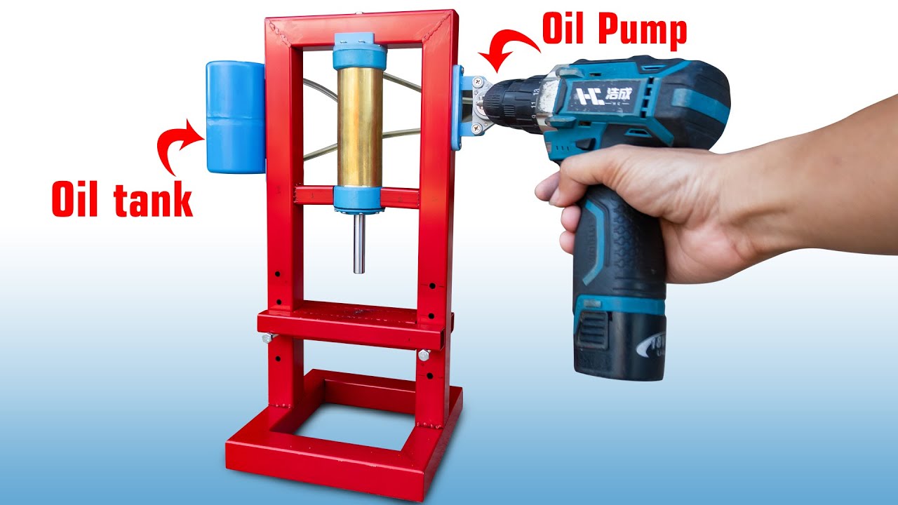 How To Make Mini Hydraulic Press Version 2 - YouTube