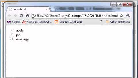 XHTML and CSS Tutorial - 27 - Styling Unordered Lists
