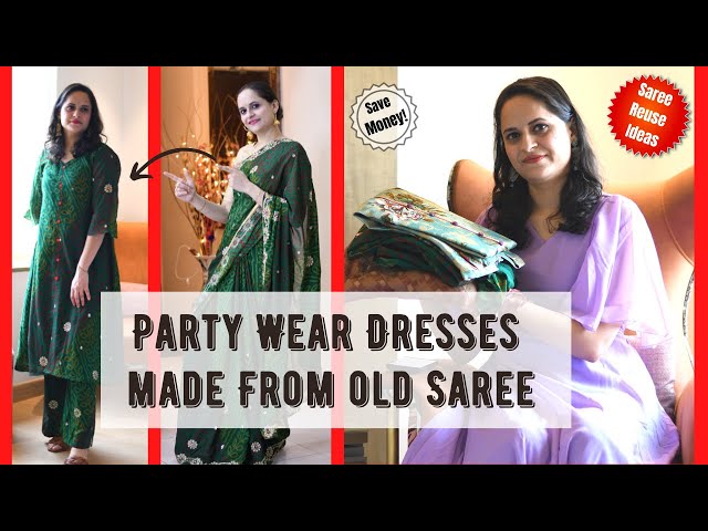 How To Recycle Old Sarees - 55 Creative Dresses From Old Sarees | Saree  dress, Saree styles, Designer dresses indian latest