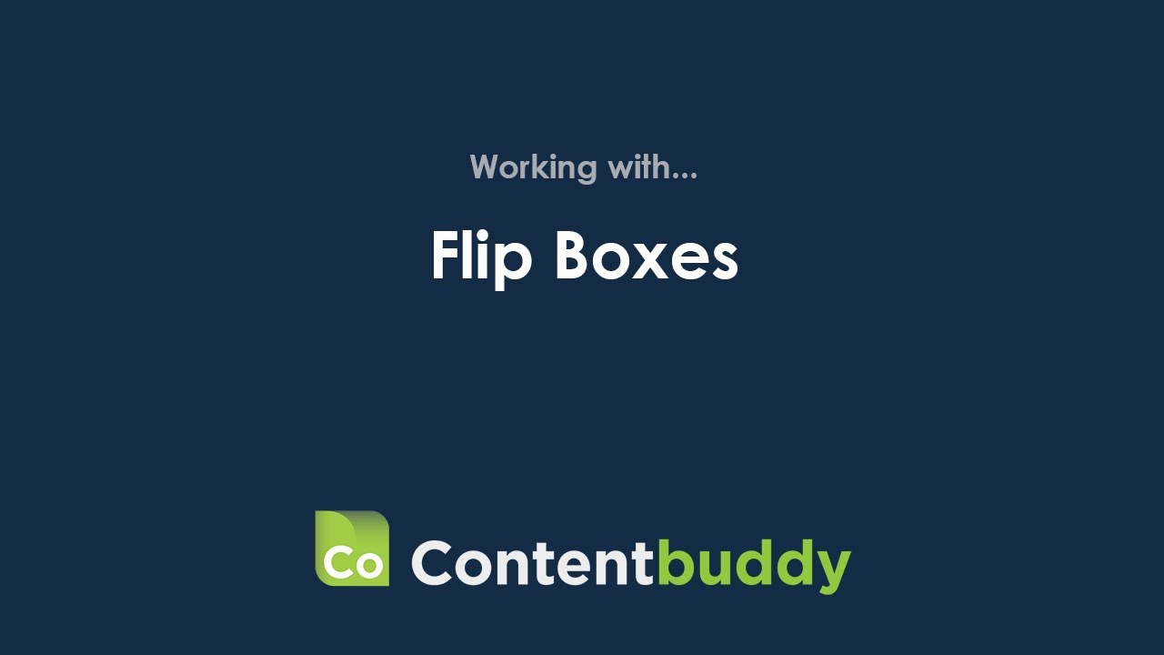 Content Buddy - Flip Box Widget - YouTube