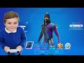 Surprising My 8 Year Old Kid After School Giving Him NEW Fortnite Crew Pack Skin AFTERMATH
