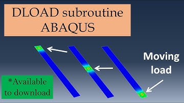 DLOAD subroutine Abaqus tutorial | Moving  or Nonuniform load